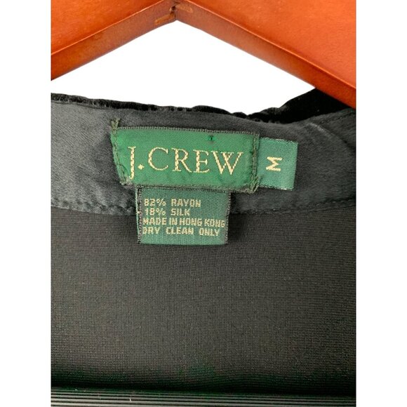J. Crew Womens Velvet Button-Up Shirt M Black - Picture 3 of 4